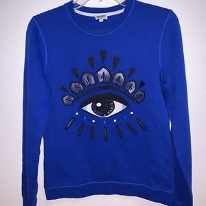 Kenzo embroidered-eye cotton jersey